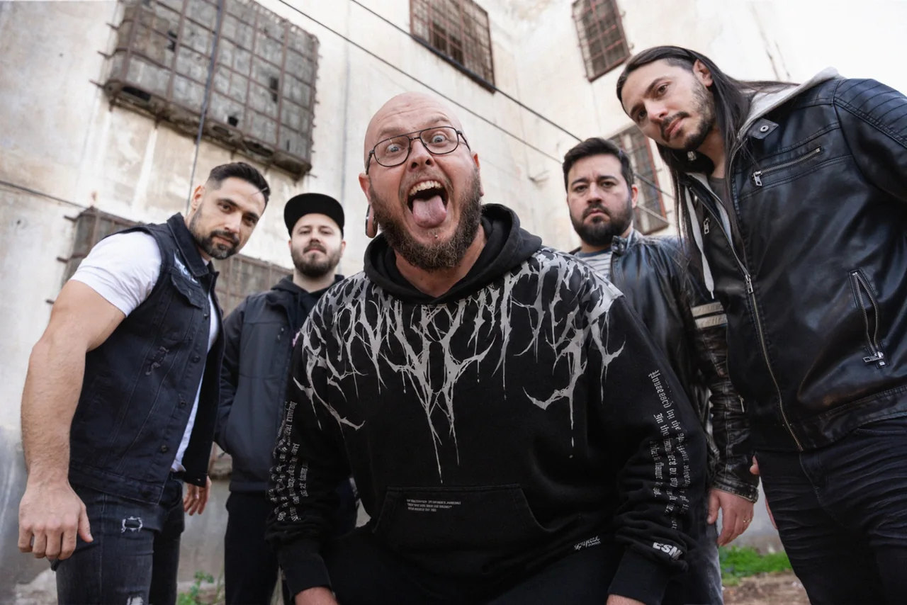 The five members of Mental Maze together in Haifa